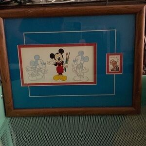 Mickey Mouse picture with postage stamp Walt Disney